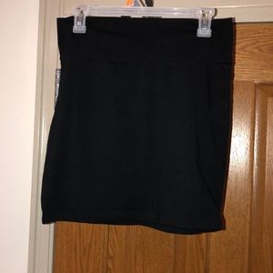 black bodycon mini skirt